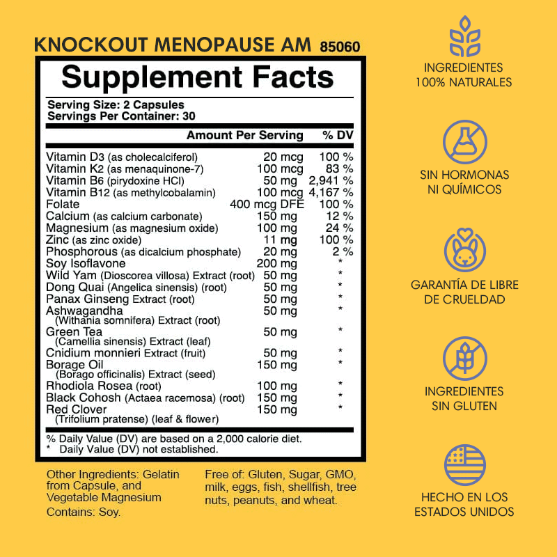 Knockout Menopause 24/7 Combo | Alivio Síntomas Menopausia