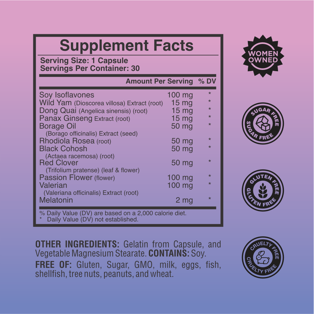 Knockout Menopause PM | Alivio Natural para Sudores Nocturnos, Ansiedad y un Sueño Reparador