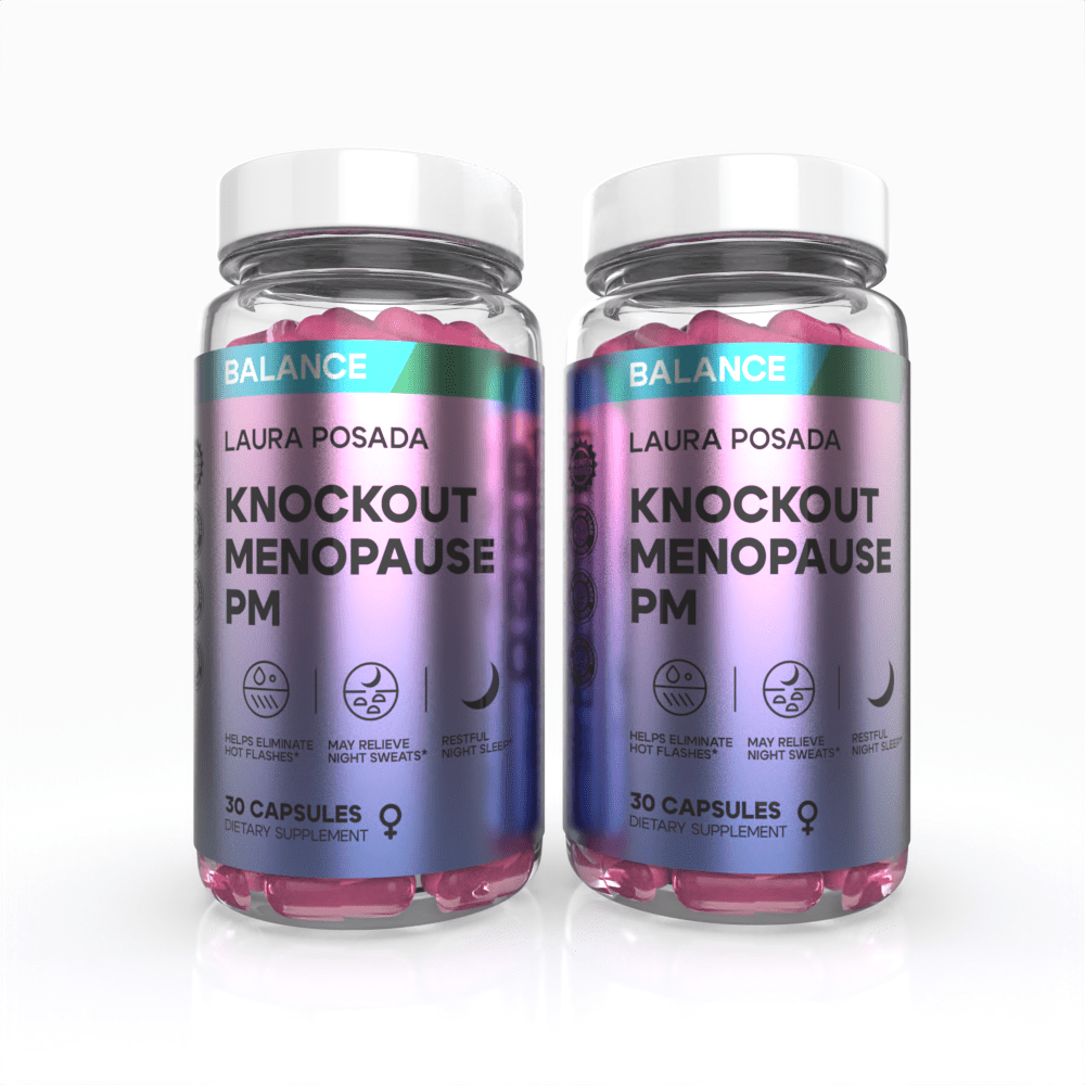 Knockout Menopause PM | Alivio Natural para Sudores Nocturnos, Ansiedad y un Sueño Reparador
