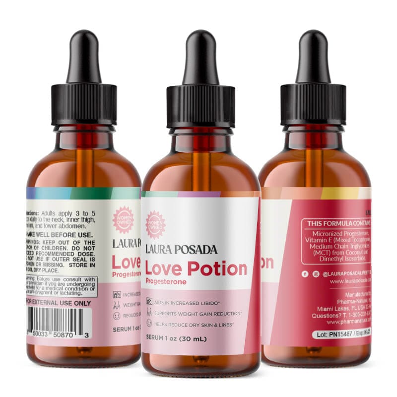 Love Potion | Progesterona tópica para Aumentar la Libido, Reducir Sofocos, Mejorar Resequedad de la Piel