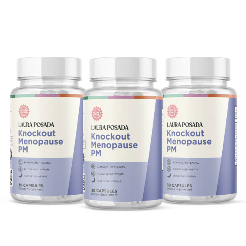 Knockout Menopause PM | Alivio Natural para Sudores Nocturnos, Ansiedad y un Sueño Reparador