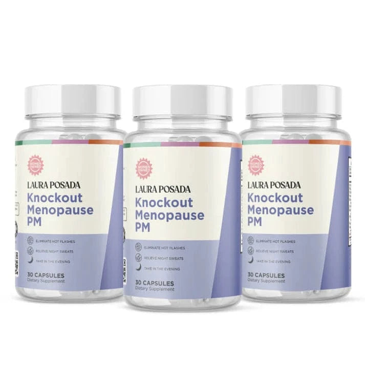 Knockout Menopause PM | Alivio Natural para Sudores Nocturnos, Ansiedad y un Sueño Reparador