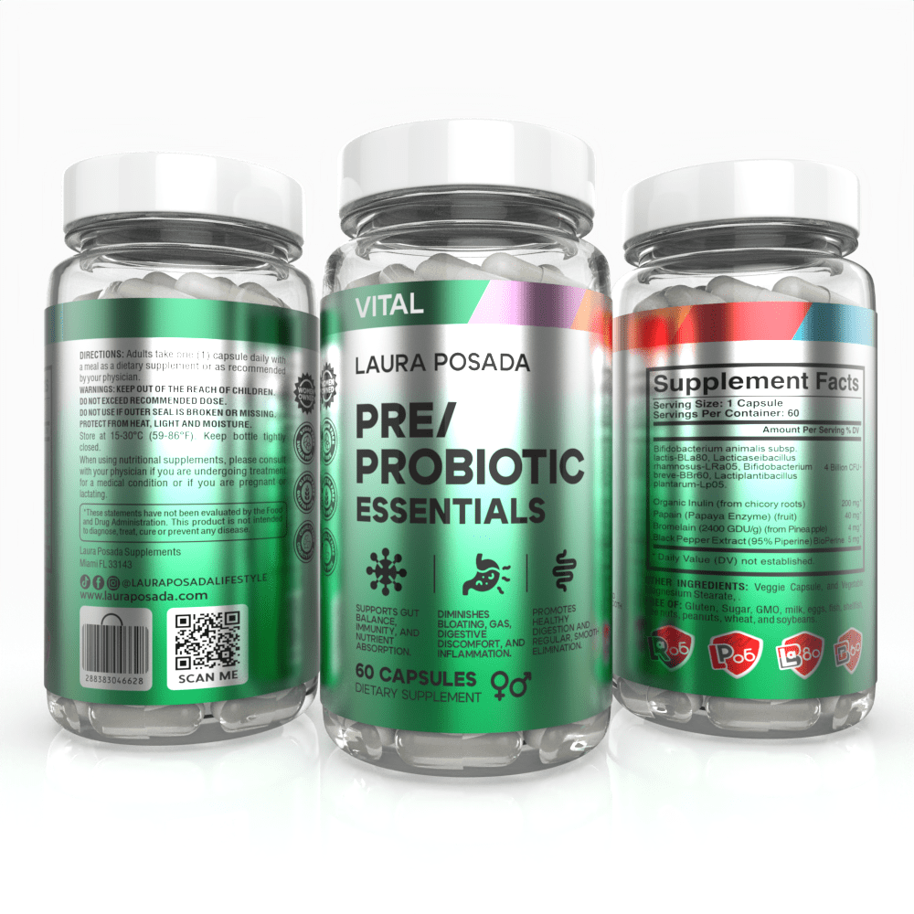 PRE PROBIOTIC ESSENTIALS – Fórmula Premium de Última Generación para Digestión, Inmunidad y Bienestar Total