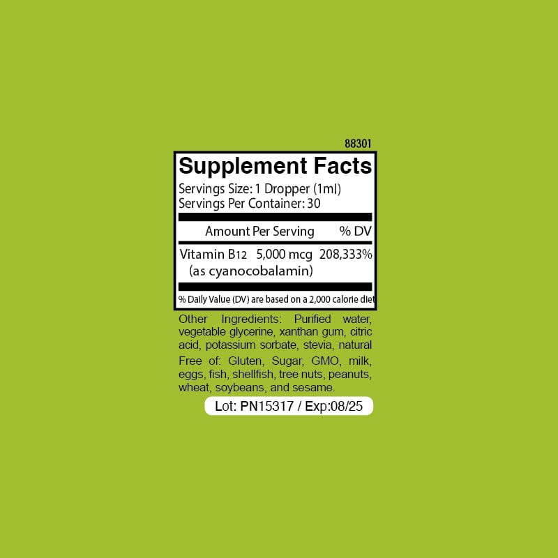 <tc>Vitamin B12 | Increase energy, improves mood, supports memory</tc>