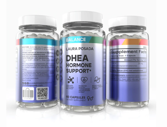 Suplementos DHEA Hormone Support de Laura Posada para mujeres