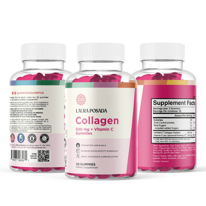 Gomitas de Colágeno con Vitamina C | Revitalizar y Tonificar la Piel, las Uñas y los Huesos