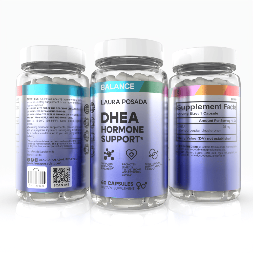 DHEA: Hormona Conocida como La Fuente de La Juventud/ Precursor Hormonal Natural/ Mejora Energía y Función Sexual