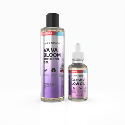 Combo Intima:  Glow V Low Oil + VaVa Bloom Soothing Gel: Hidratación| Frescura| Equilibrio PH