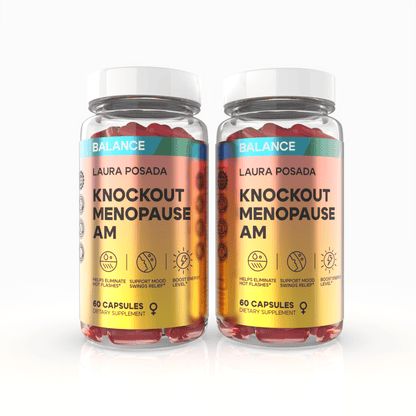 Knockout Menopause AM | Apoyo Natural para Energía, Enfoque, Cambios de Humor, Sofocos
