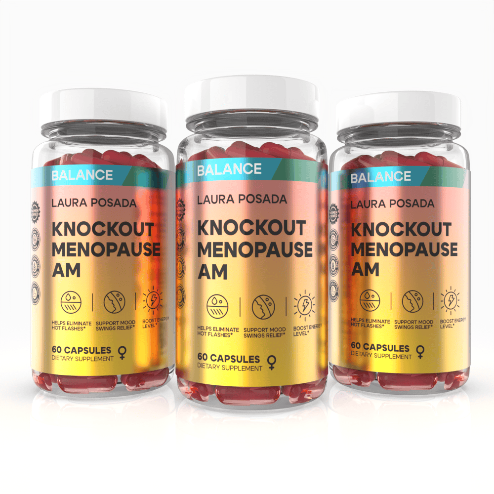 Knockout Menopause AM | Apoyo Natural para Energía, Enfoque, Cambios de Humor, Sofocos