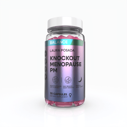 Knockout Menopause PM | Alivio Natural para Sudores Nocturnos, Ansiedad y un Sueño Reparador