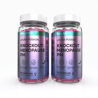 Knockout Menopause PM | Alivio Natural para Sudores Nocturnos, Ansiedad y un Sueño Reparador