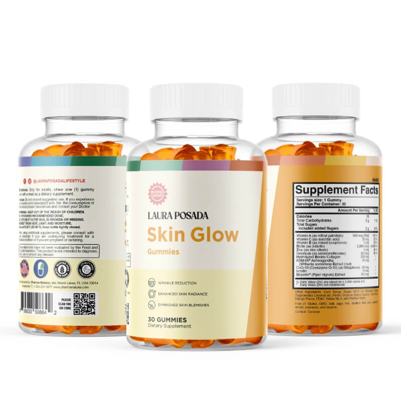 Skin Glow Gummies | Reducir Arrugas y Mejorar la Luminosidad de la Piel