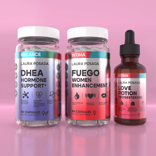 Combo Triple Acción Vitalidad Sexual Femenina: Enciende el Deseo, Reduce Resequedad Vaginal,  Aumenta el Placer