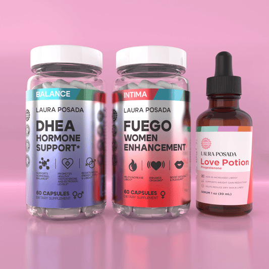 Combo Triple Acción Vitalidad Sexual Femenina: Enciende el Deseo, Reduce Resequedad Vaginal,  Aumenta el Placer